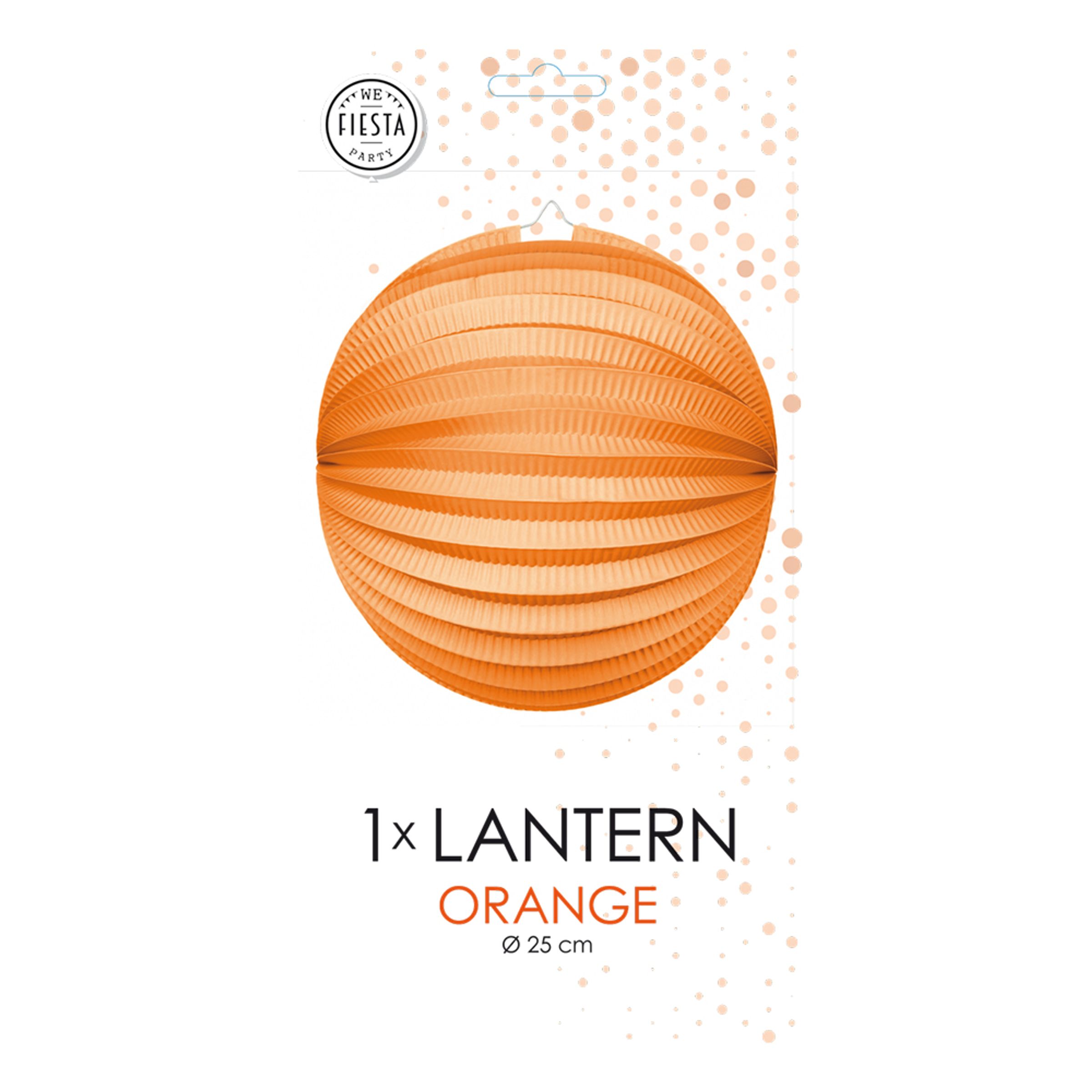 Papperslykta Rund Orange
