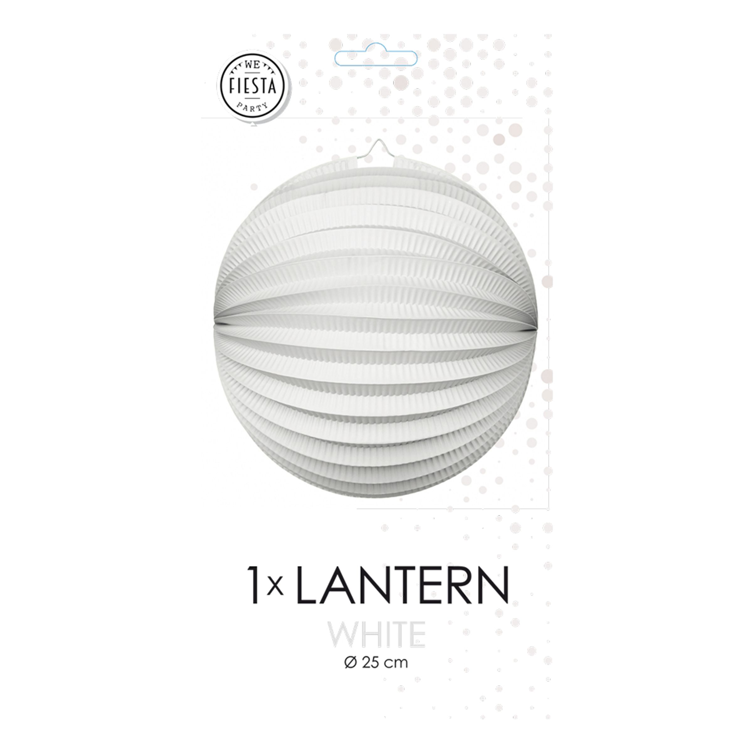 Papperslykta Rund Vit