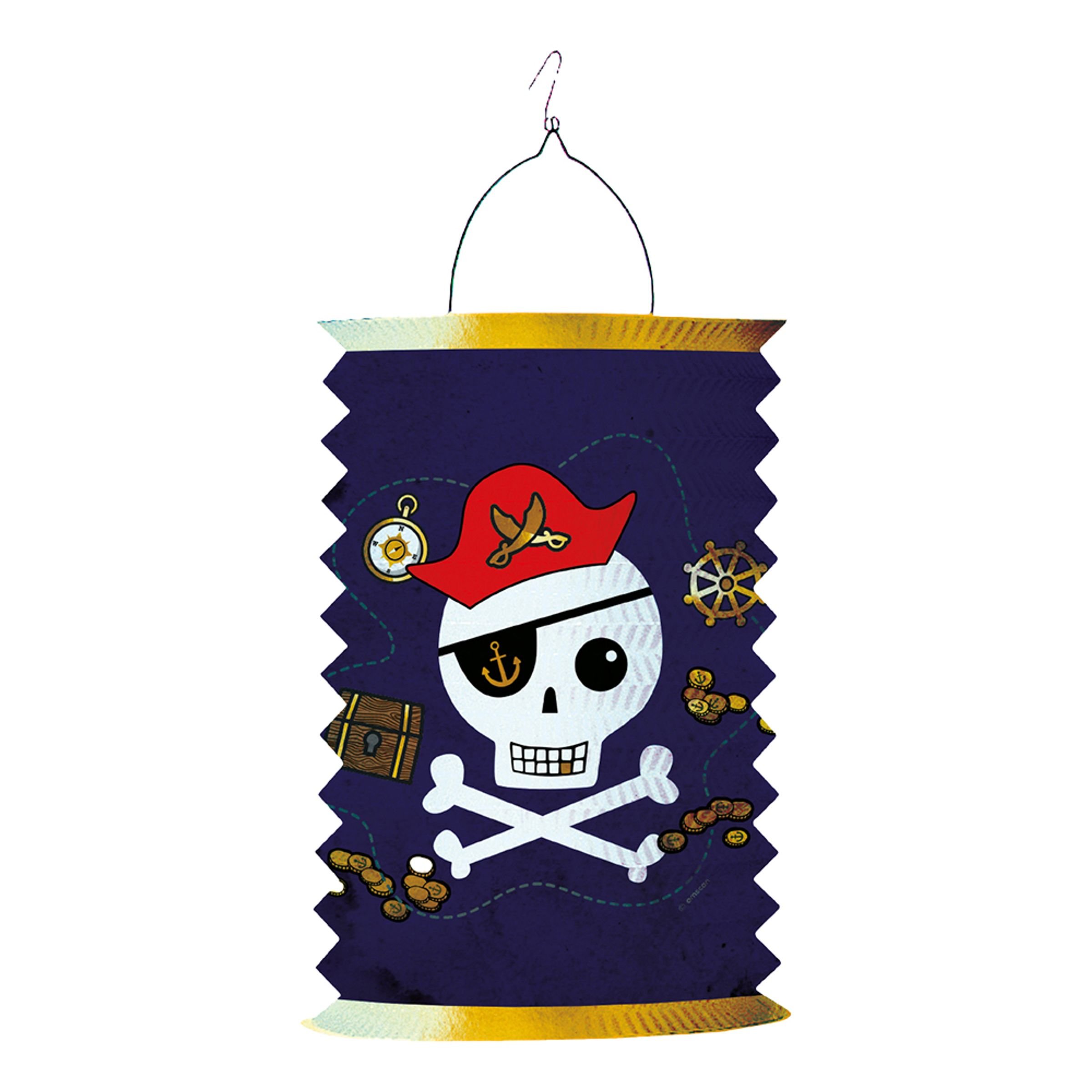 Papperslykta Pirate Map