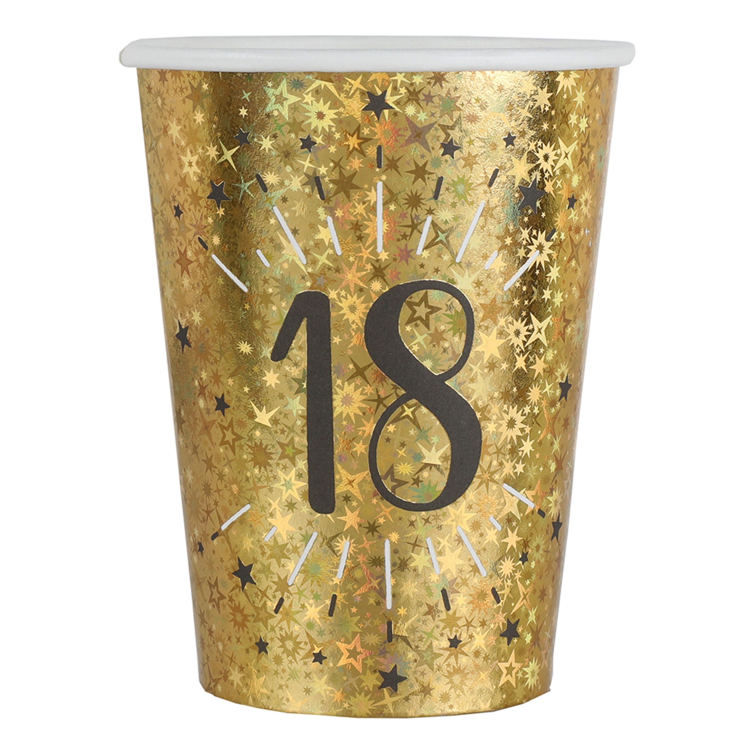 Pappersmuggar 18 Guld - 10-pack