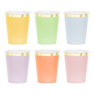 Pappersmuggar Pastell - 6-pack