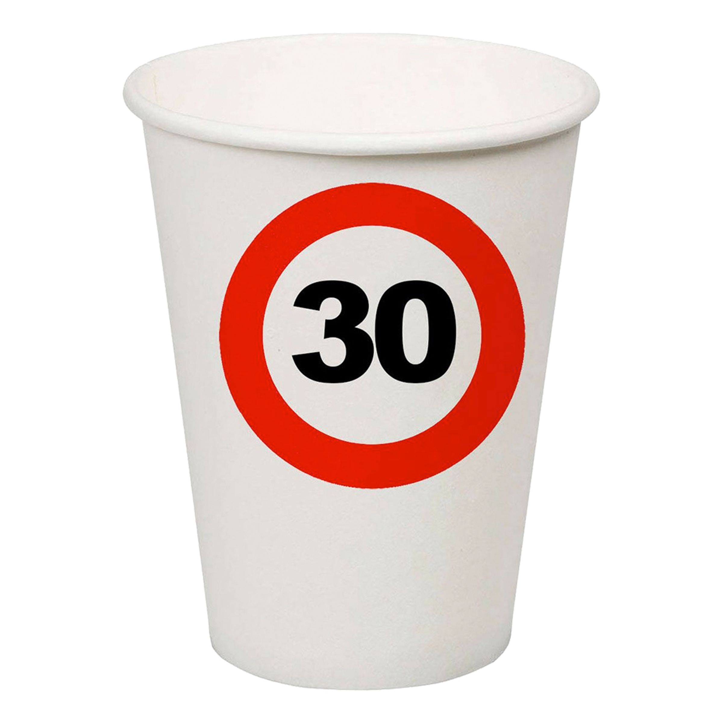 Pappersmuggar Trafikskylt 30 - 8-pack