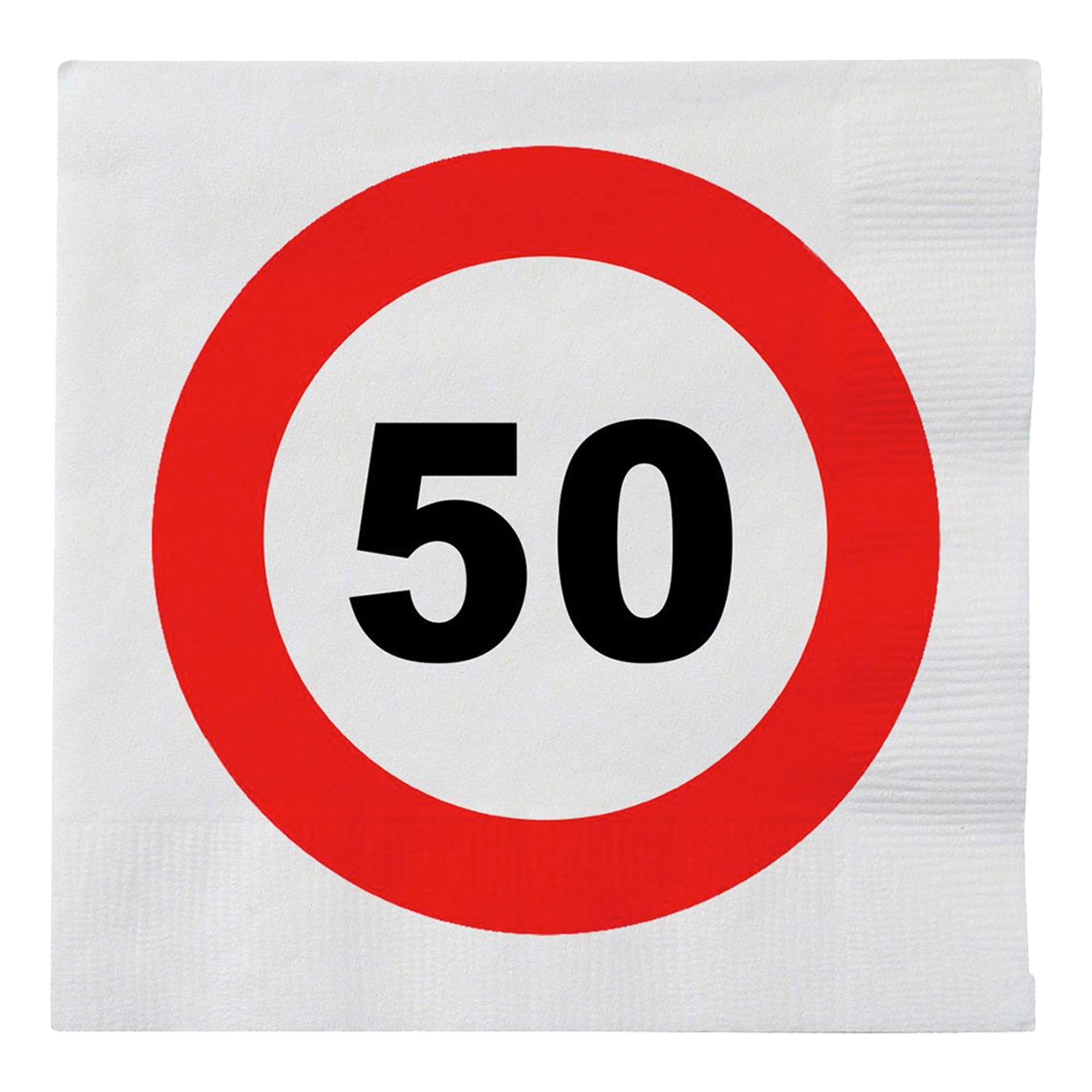 Pappersservetter Trafikskylt 50 - 20-pack