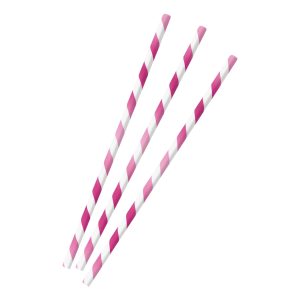 Papperssugrör Rosa Mix - 12-pack