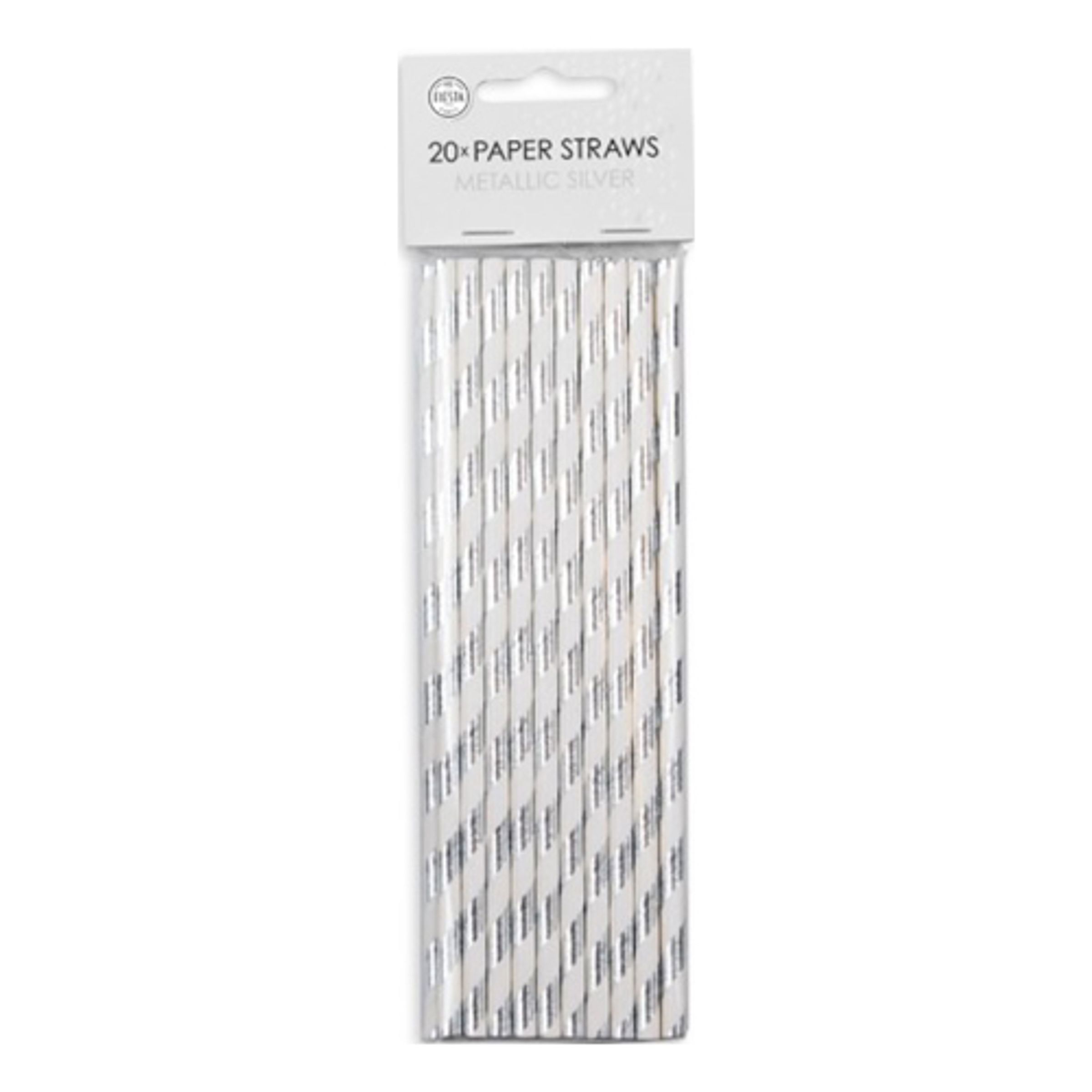Papperssugrör Silver Metallic - 20-pack