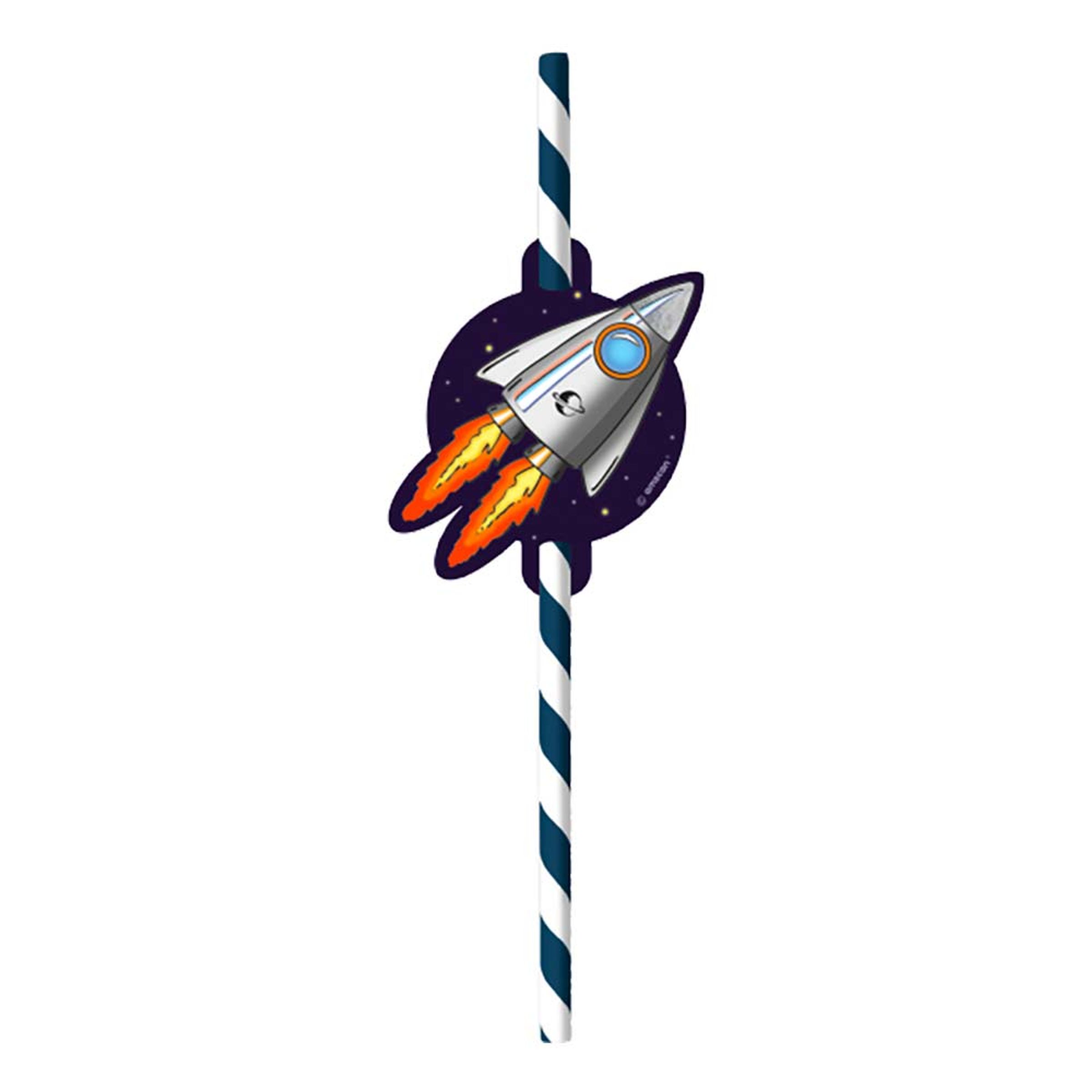 Papperssugrör Space Party - 8-pack