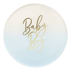 Papperstallrikar Baby Boy Ljusblå - 8-pack