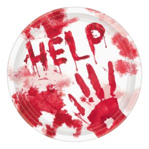 Papperstallrikar Blodig Help - 8-pack