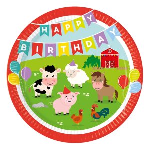 Papperstallrikar Bondgårdsdjur - 8-pack