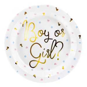 Papperstallrikar Boy or Girl - 6-pack