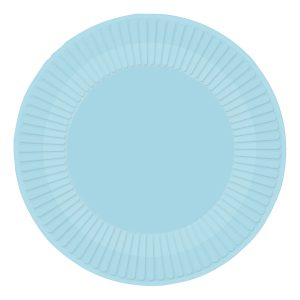 Papperstallrikar Ljusblå - 8-pack