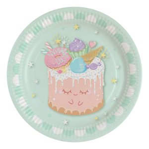 Papperstallrikar Crazy Cake - 8-pack