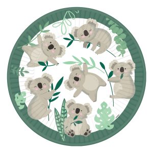 Papperstallrikar Djungel Koala - 8-pack