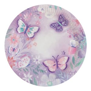 Papperstallrikar Fjärilar - 8-pack