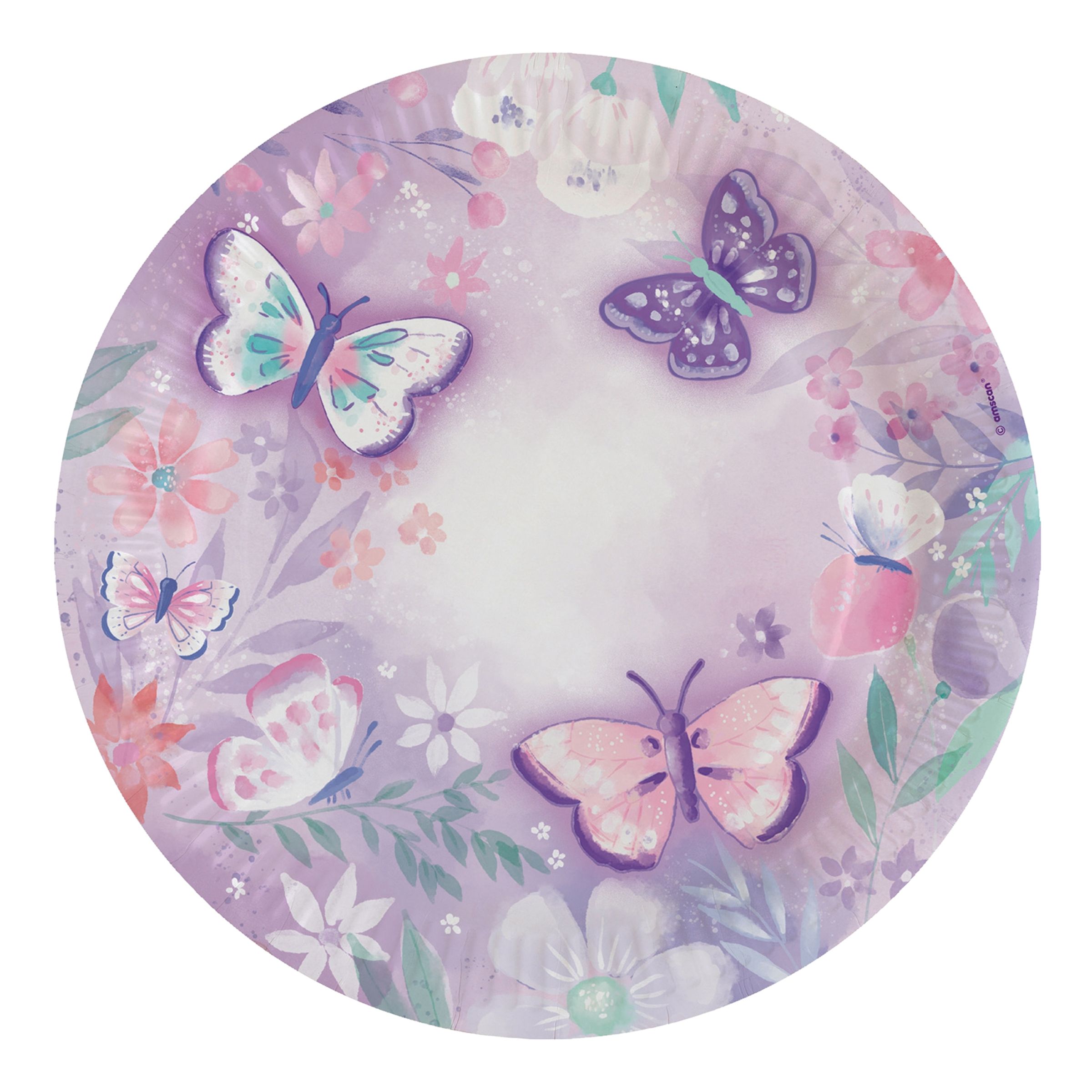 Papperstallrikar Fjärilar - 8-pack