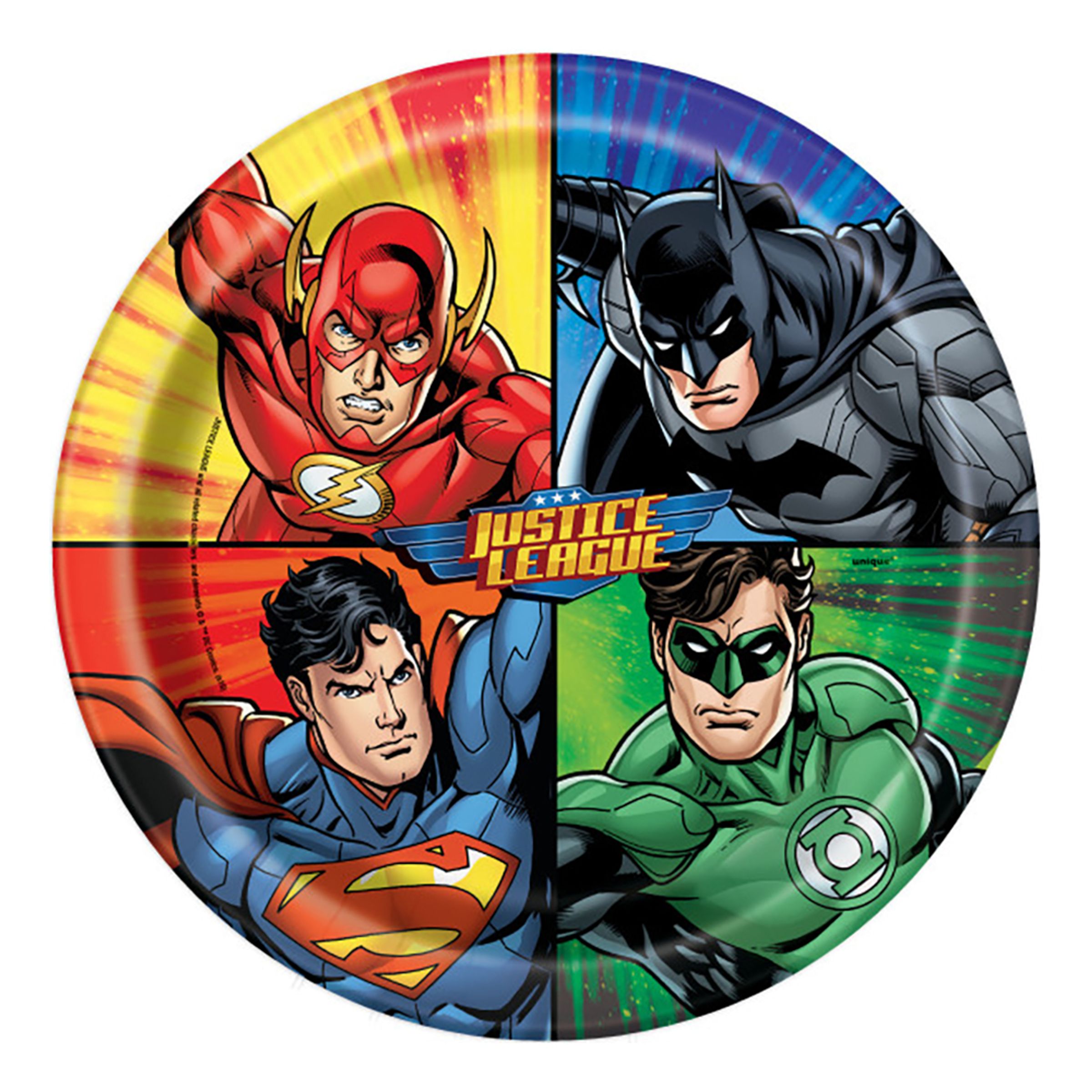 Papperstallrikar Justice League - 8-pack