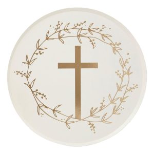 Papperstallrikar Kors Guld - 8-pack
