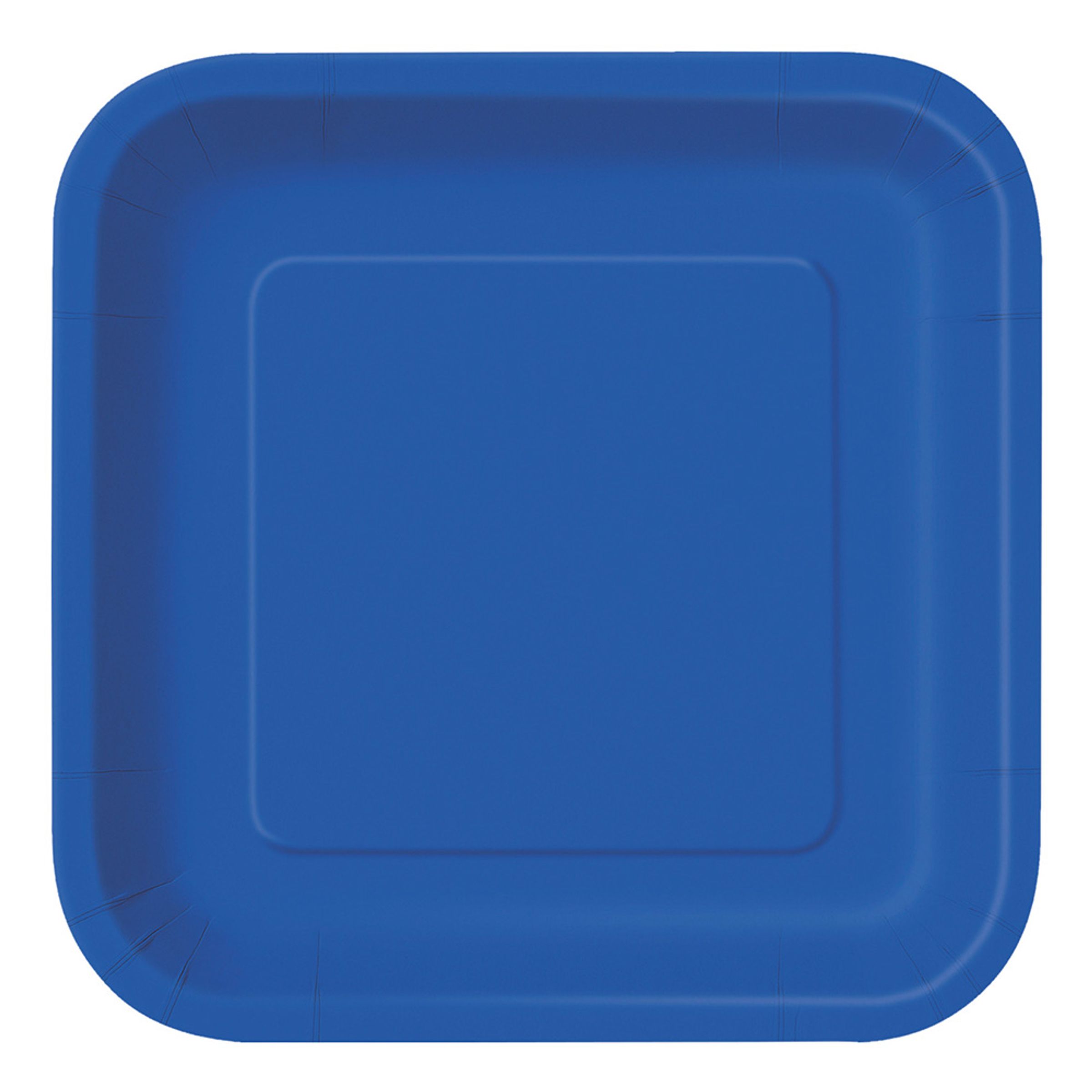 Papperstallrikar Kvadrat Blå - 14-pack