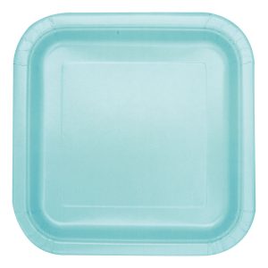 Papperstallrikar Kvadrat Mint - 14-pack