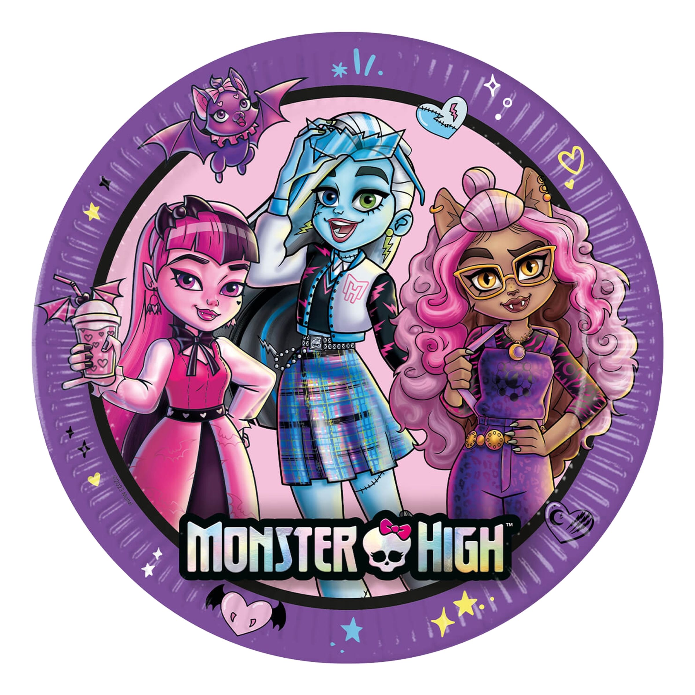 Papperstallrikar Monster High - 8-pack