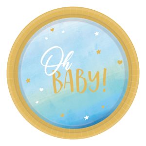 Papperstallrikar Oh Baby Boy - 8-pack