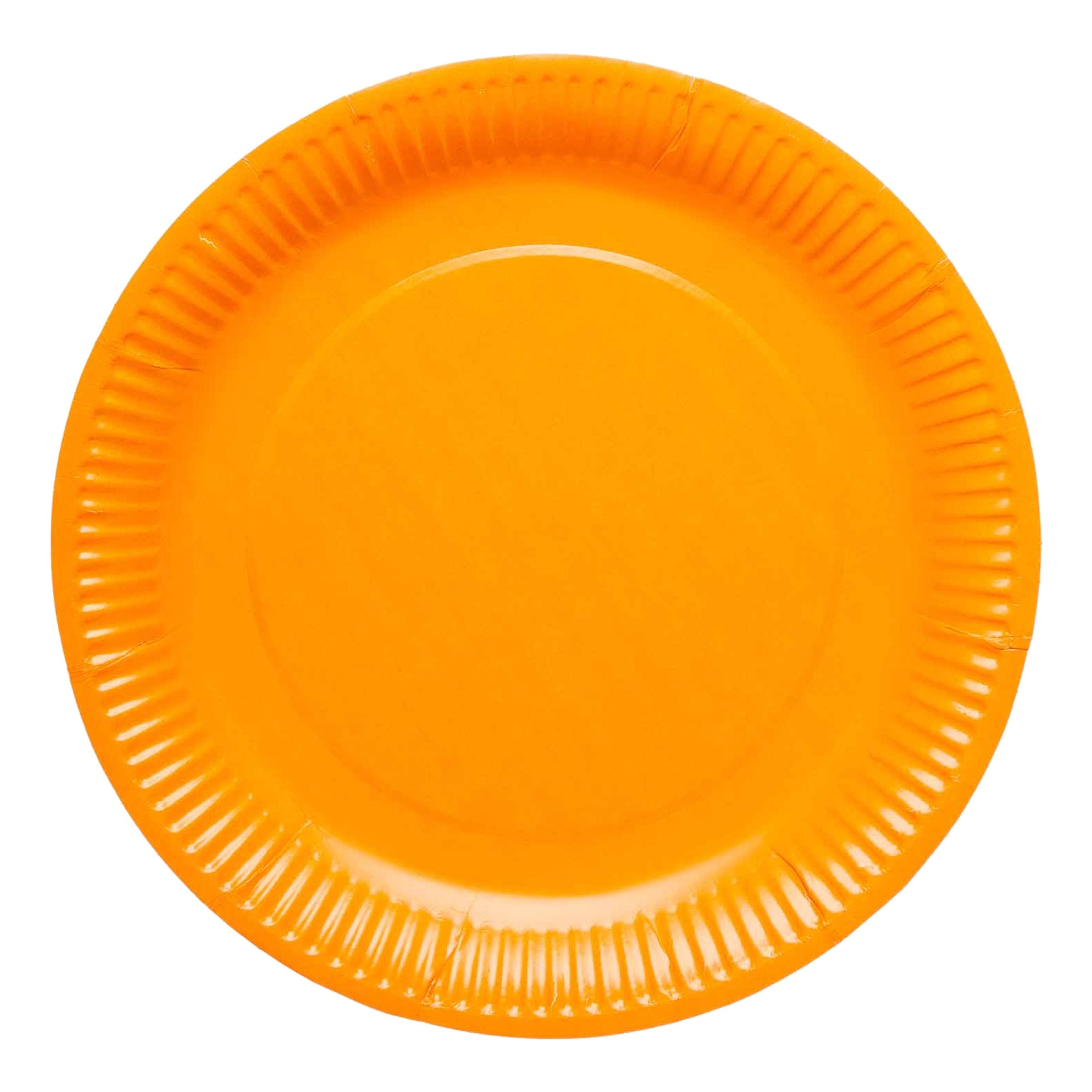Papperstallrikar Orange - 8-pack