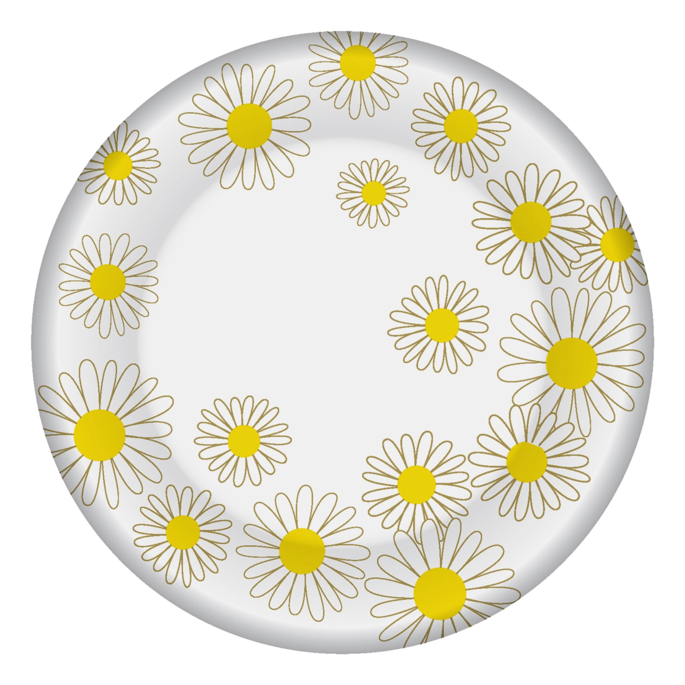 Papperstallrikar Prästkrage - 8-pack