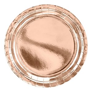 Papperstallrikar Roséguld - 6-pack