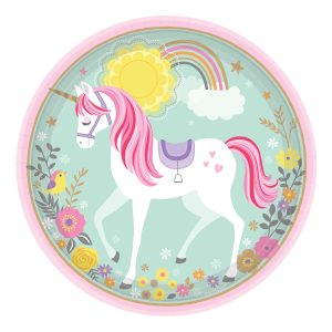 Papperstallrikar Unicorn - 8-pack