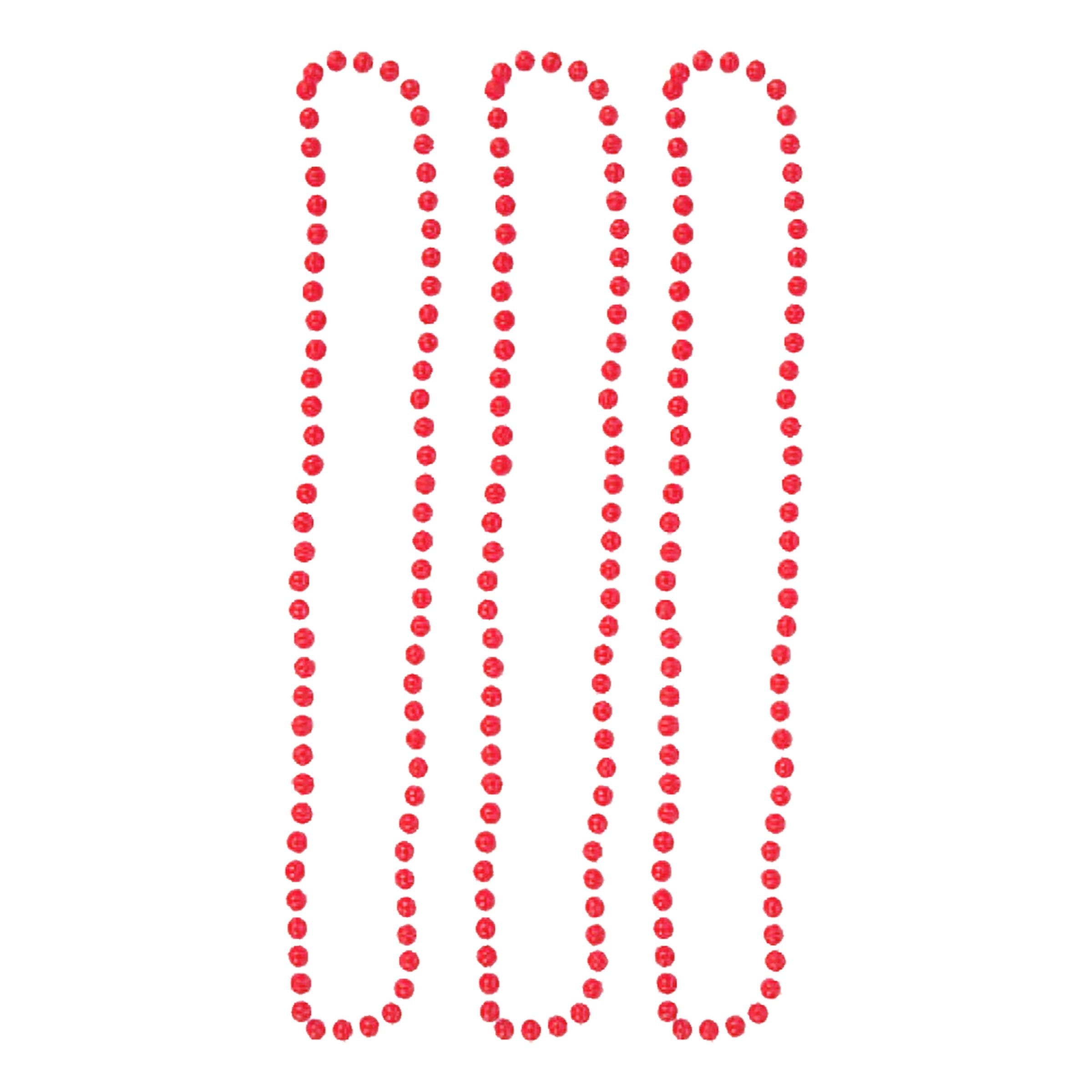 Pärlhalsband Självlysande - 3-pack Rosa