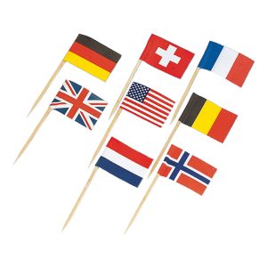 Party Picks Nationsflaggor - 30-pack