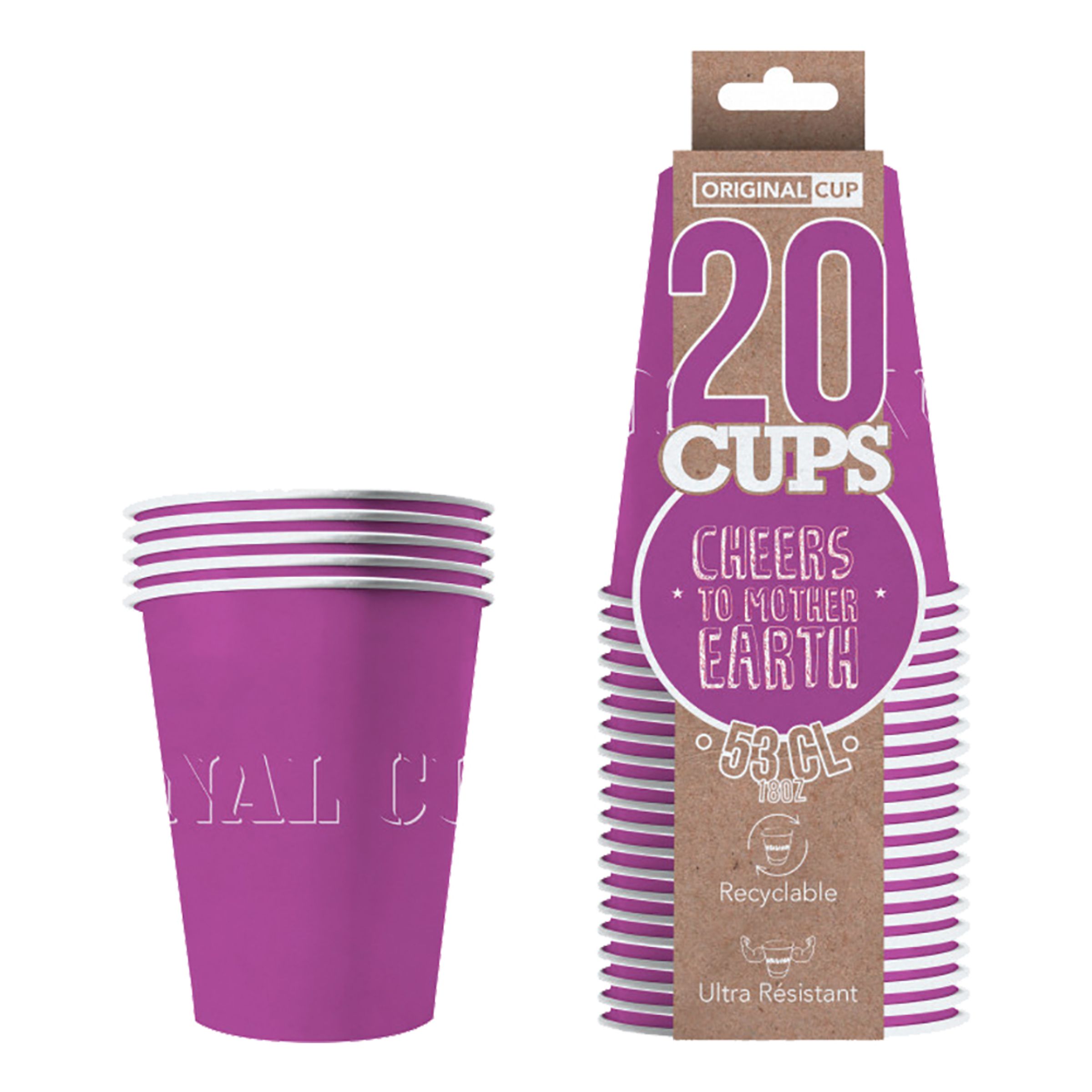 Party Cups Papper Lila - 20-pack