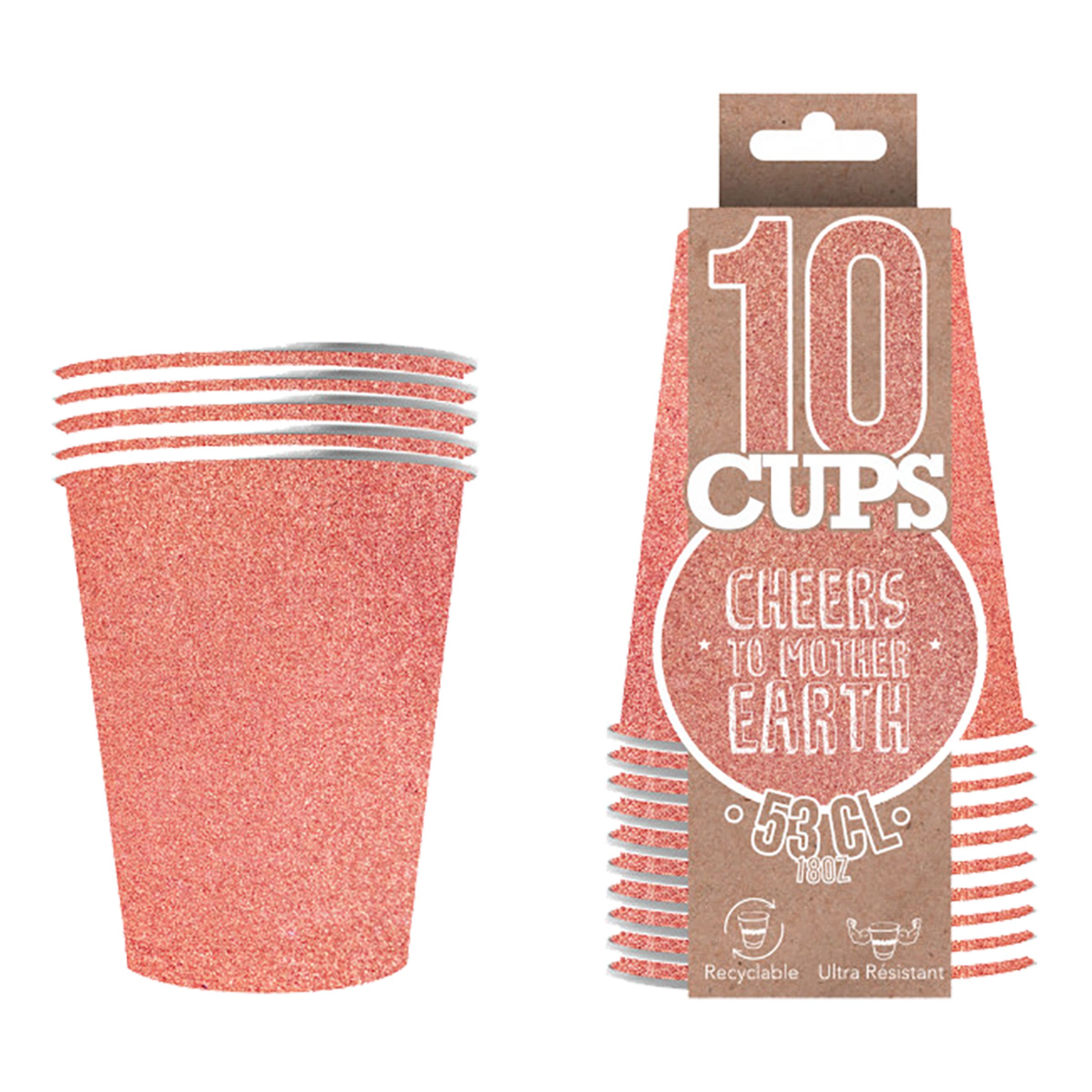 Party Cups Papper Roséguld - 10-pack