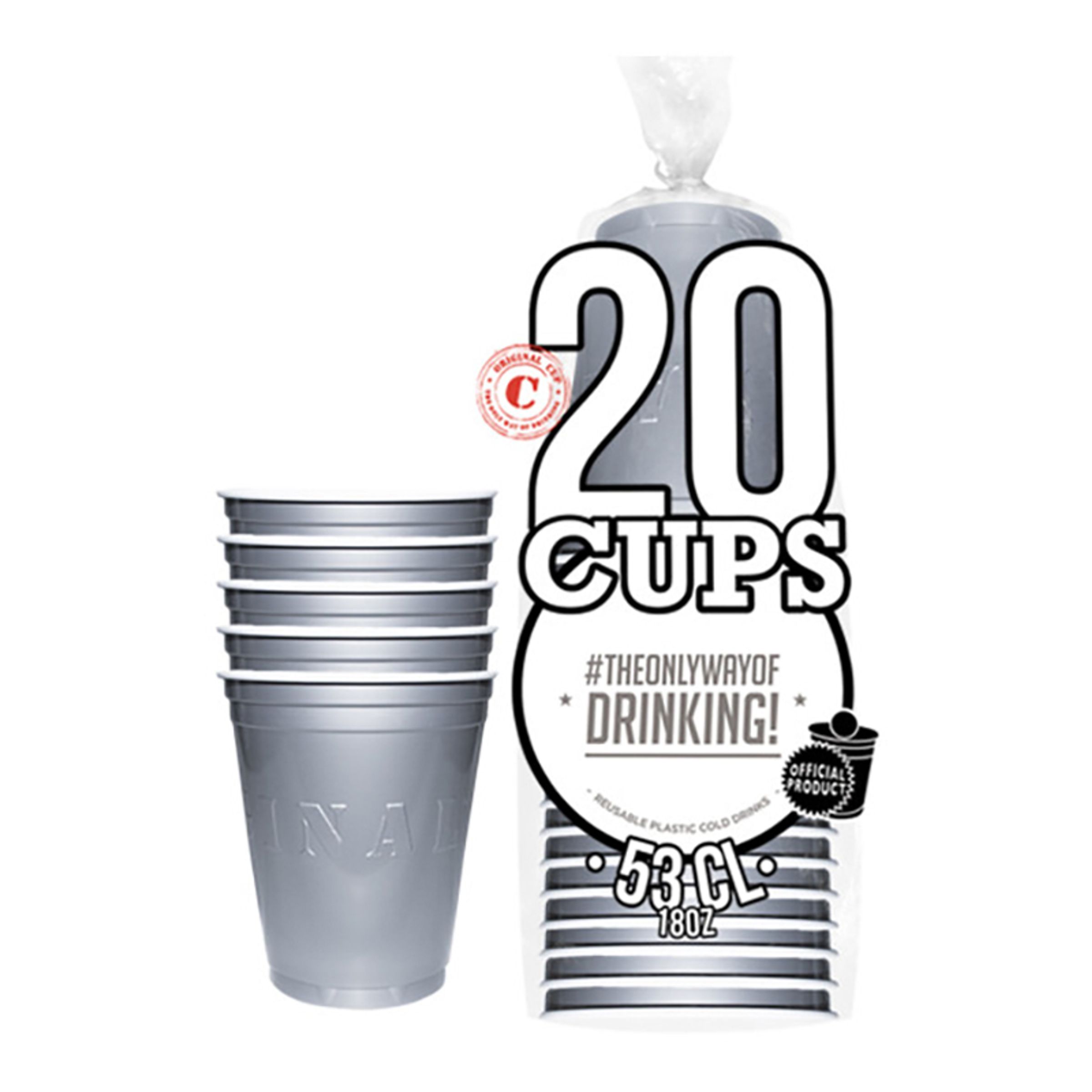 Party Cups Silver - 20-pack