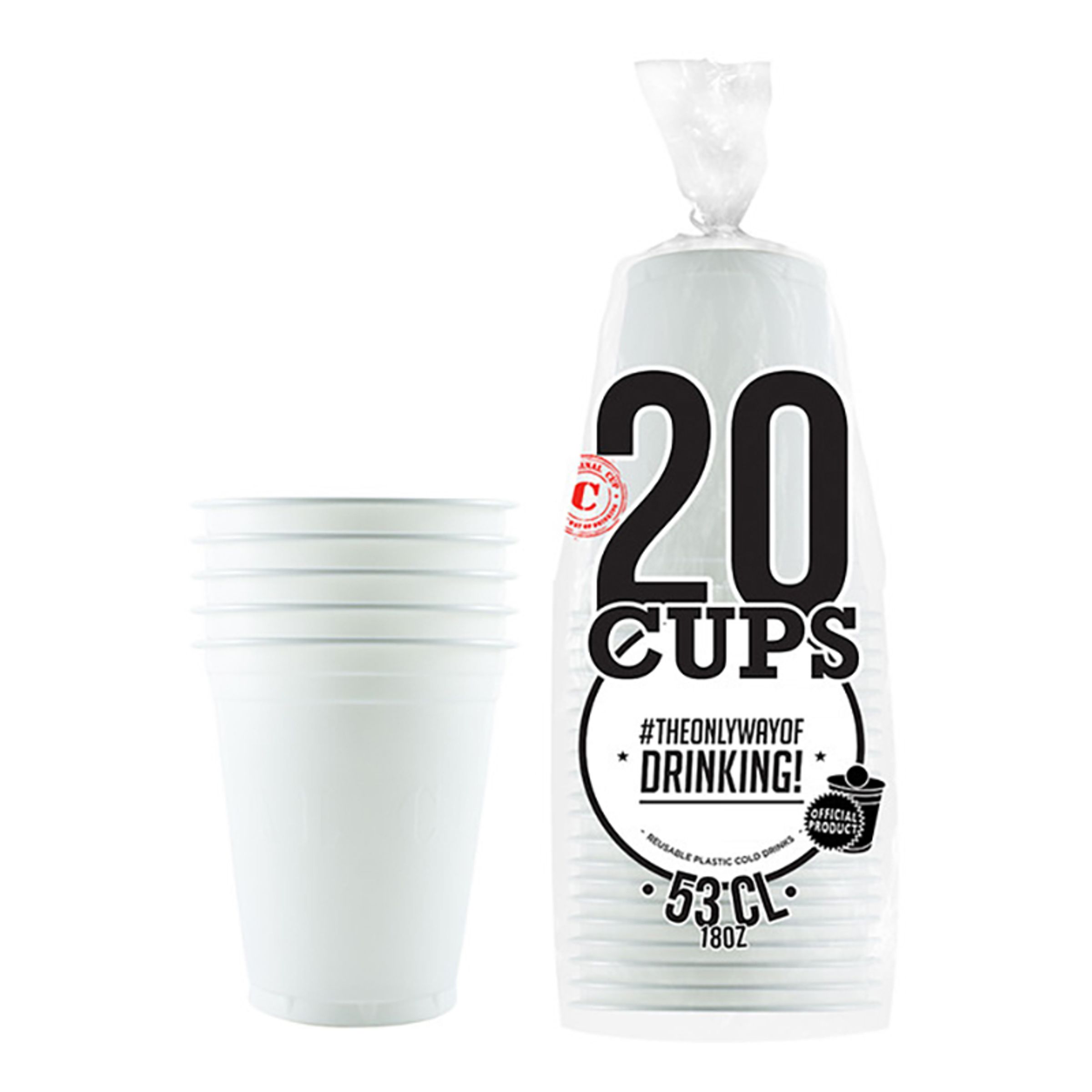 Party Cups Vit - 20-pack