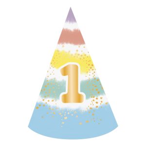 Partyhatt 1-årskalas Regnbåge
