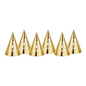 Partyhattar 18th Birthday Guld Metallic - 6-pack