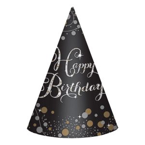 Partyhattar Happy Birthday Sparkling - 8-pack