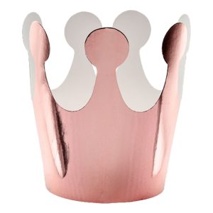 Partyhattar Krona Rosa - 6-pack