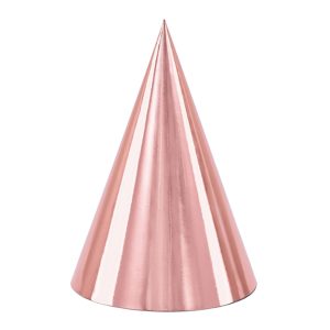Partyhattar Roséguld - 6-pack