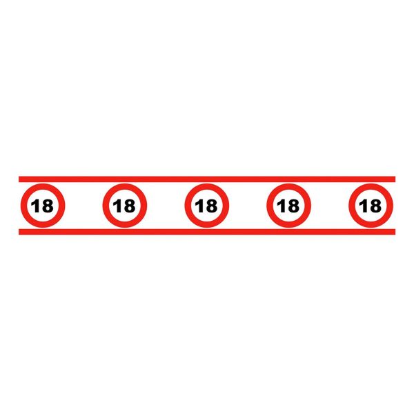 Avspärrningsband Trafikskylt 18
