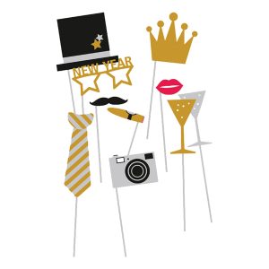 Photo Booth Kit Golden Wishes