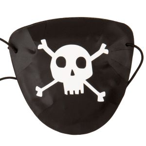 Pirat Ögonlapp med Dödskalle 8-pack