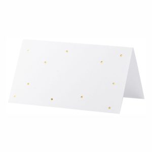 Placeringskort Prickar Guld - 10-pack