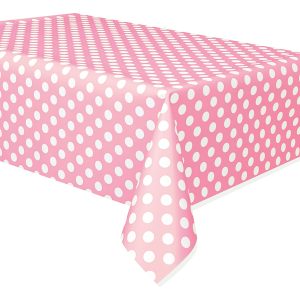 Plastduk Ljusrosa Prickig