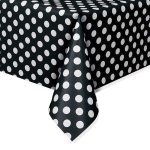 Plastduk Svart/Vit Prickig