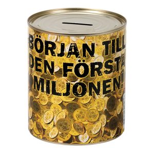 Plåtsparbössa Första Miljonen