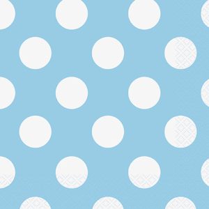 Polka Dot Ljusblå Servetter