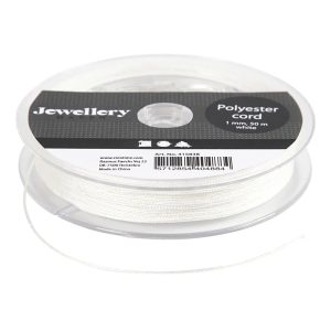 Polyestersnöre Vit - 50 meter