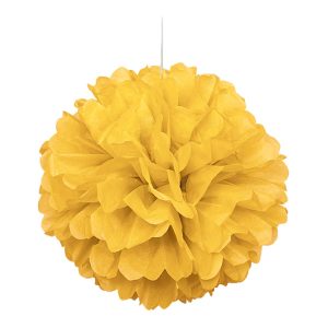 Pom Pom Gul Hängande Dekoration